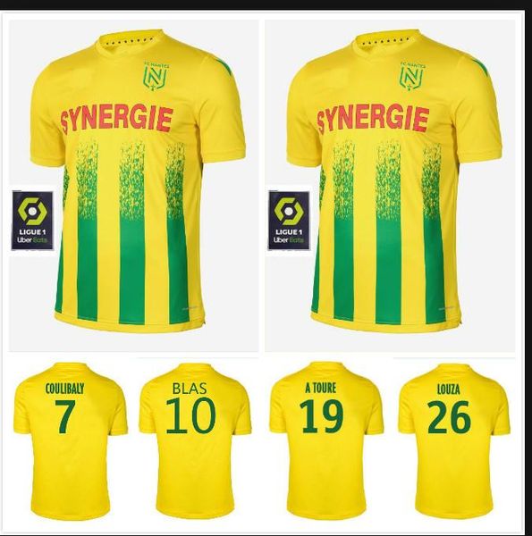 

20-21 fc nantes maillots де ножного кулибали футбол трикотажные 2020 2021 blas limbombe toure louza simon emond футбольной майке, Black;yellow