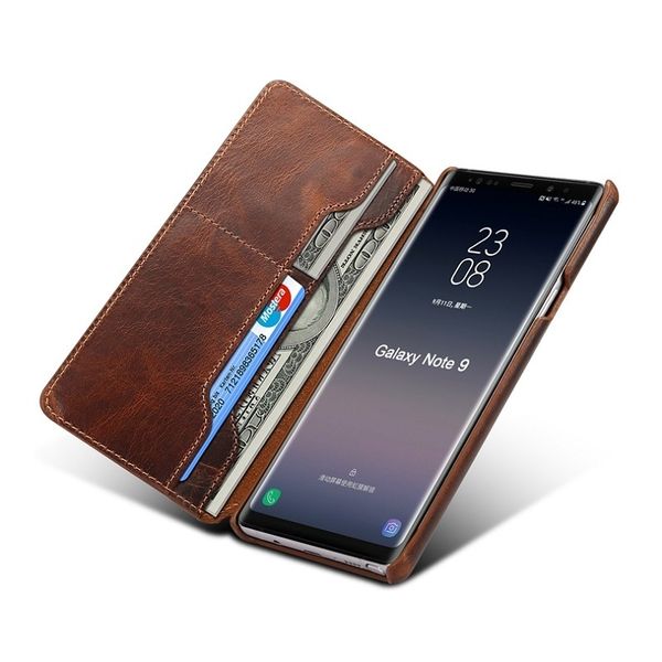

Solque Реальная Натуральная Кожа Флип Чехол Для Samsung Galaxy Note 9 Мобильный Телефон Роско