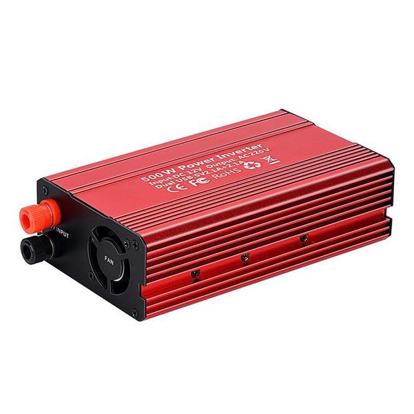 

500w car power inverter dc12v to ac110v/220v dual usb car power converter inversor 12v 220v auto voltage converter transformer