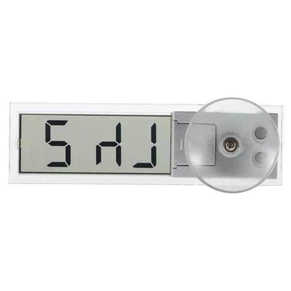 

1pcs light weight durable transparent car electronic clock lcd display digital with sucker lcd watch clock