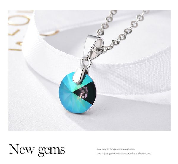 

fashion-necklace with swarovski crystal pendant, Silver