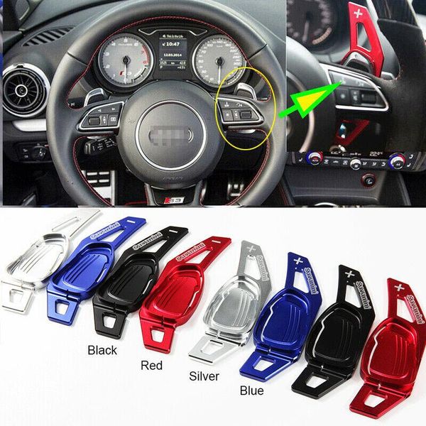 

2 pcs steering wheel aluminum shift paddle shifter extension for audi s6 rs5 s8