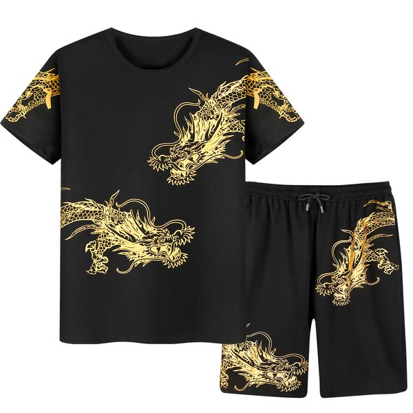 

Short Sleeve O-Neck Print Shirt and Shorts Sets Men Tracksuits New Arrived Summer Men T-Shirts Sport Suit Men Plus Size