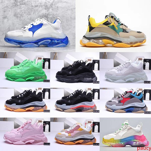 

2020 fashion casual shoes platform 17fw triple-s dad for men's women black sports luxury designer triple s vintage shoe size eur 36-45