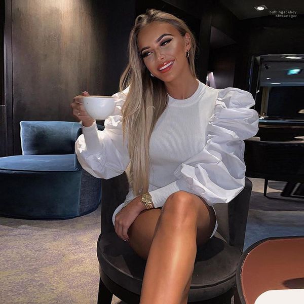 

crew neck solid color long sleeve new arrival womens clothing 19aw women designer tshirts fashion vintage, White