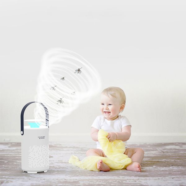 

brelong led mute physical light touch mosquito killer 368nm purple light non-radiation mosquito lamp white suitable for home office