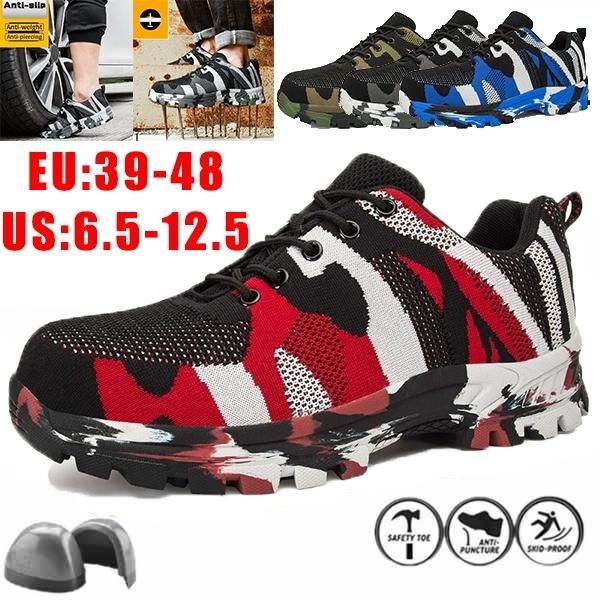 

men's work safety shoes steel toe work shoes mesh breathable industrial safety shoes anti-smashing puncture proof sandals