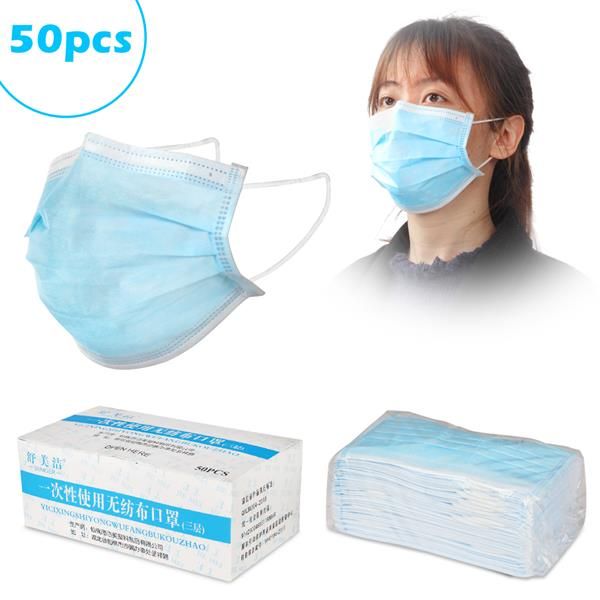 

disposable mouth mask 50pcs/bag men women cotton anti dust mouth mask windproof mouth-muffle bacteria proof flu face masks