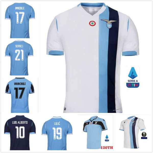 

19/20 lazio soccer jerseys 10 luis alberto 11 joaquÃ­n correa 17 ciro immobile 21 sergej 33 acerbi 77 marusic football shirt, Black;yellow