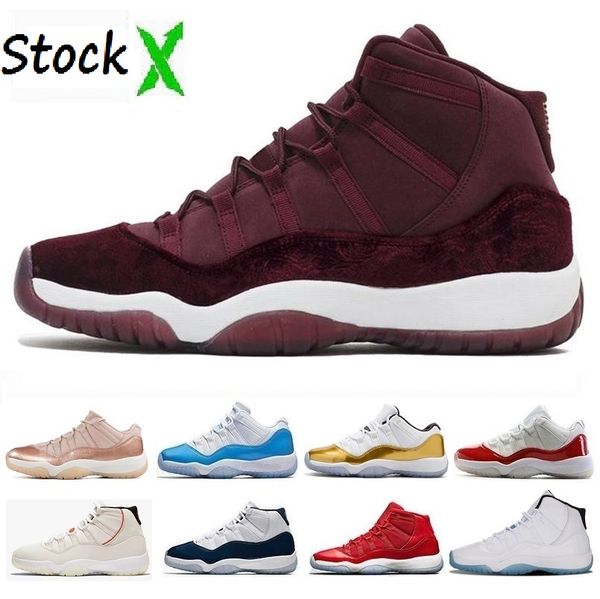 

11 designer basketball shoes 11s men women gym red high low le bred air blue rose gold concord 23 45 space jam j11 retro sneakers