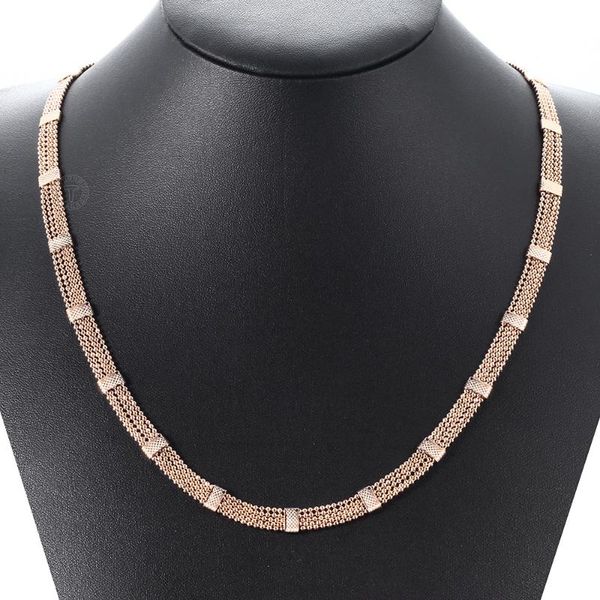 

8mm rose gold filled necklace for women bead link chain necklace fashion wedding party jewelry gifts lcn25, Silver