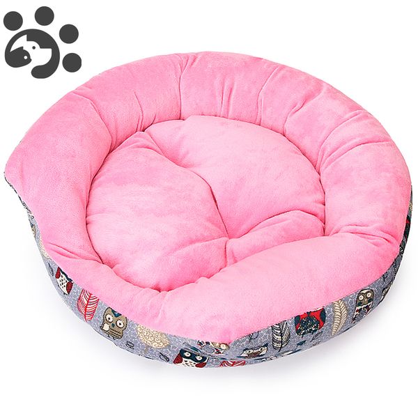

хлопок собака круглая кровать зима теплый питомник мягкие коврики кровати для больших маленьких собак дом дышащий коврик водонепроницаемый н