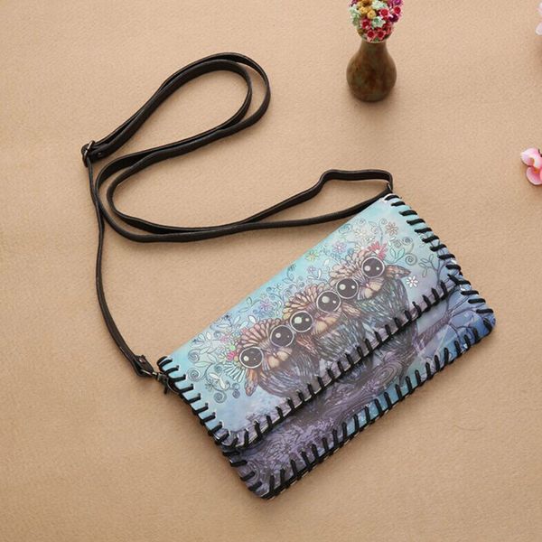 

women national style shoulder vintage handmade handbags vintage printing phone purse casual small crossbody bags #t2g