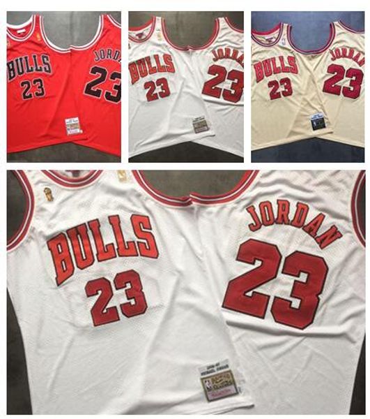 

mitchell&ness champion chicago bulls men basketball jersey #23 michael jordan vintage mesh fabric embroider y 100% stitched nba, Black