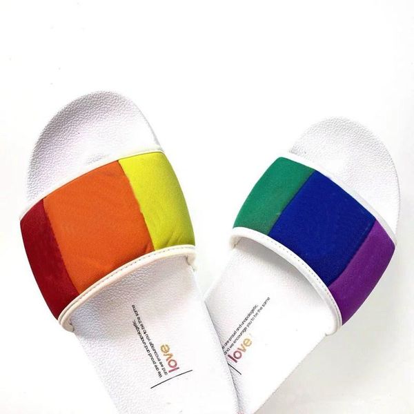 

pride slippers 2019 men women rubber fashion outdoor causal beach flats slide sandals flip flops indoor shoes, Black