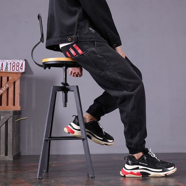 

2018 new jeans men's autumn and winter new men's jeans large size, Black