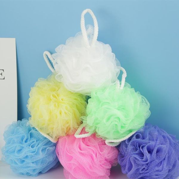 

красочного душ губка mesh pouf spa ванна душ поломоечный шарик красочный мочалок dead cell skin remover