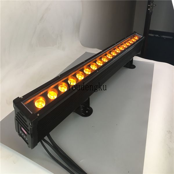 

2 pieces point control ip65 led wall washer 18x10w 4 in 1 rgbw outdoor led pixel bar wall washer light