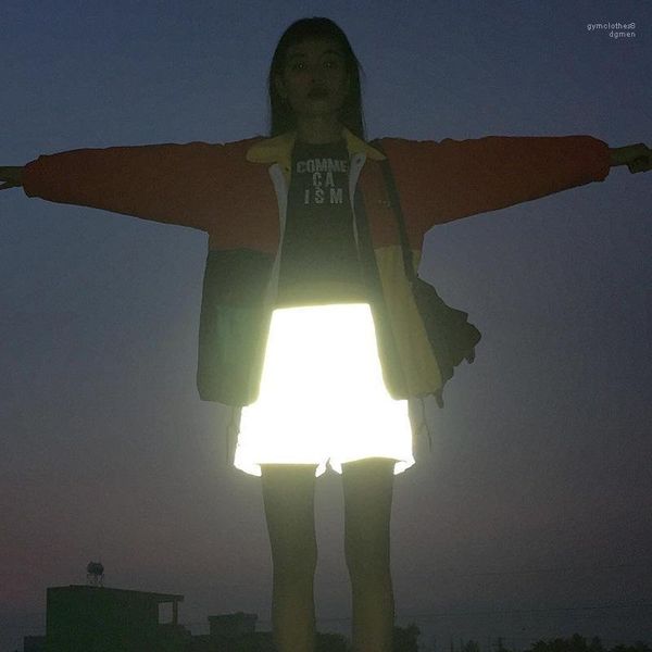 

3m reflective shorts summer grey casual hiphop skateboard women, White;black