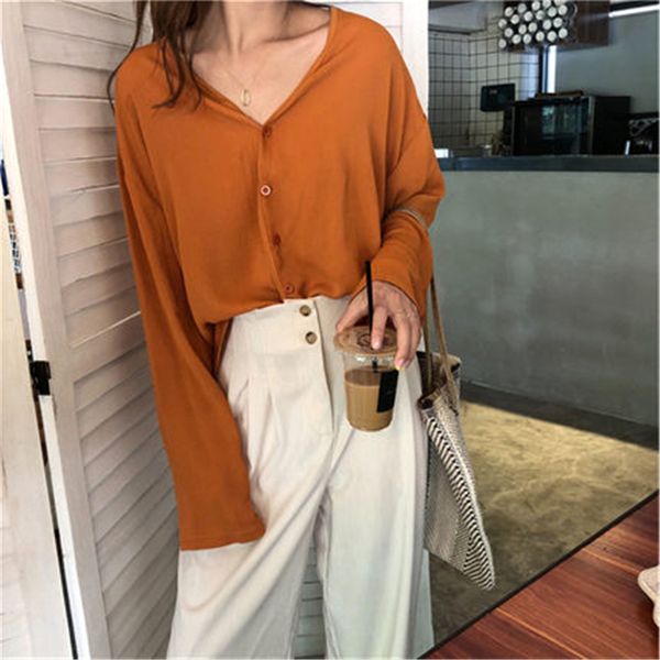 

korean women silk blouses women satin shirts elegant woman long sleeve shirt plus size woman v-neck blusas femininas elegant, White