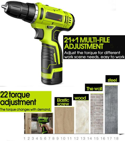 

new arrivals 12 electric screwdriver multifunction power tools electric drill waterproof rechargeable mini cordless drill