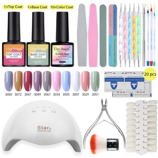 

nail gel art beginner set polish vernis semi permanent lak lakier hybrydowy accessories pedicure manicure tool, Red;pink