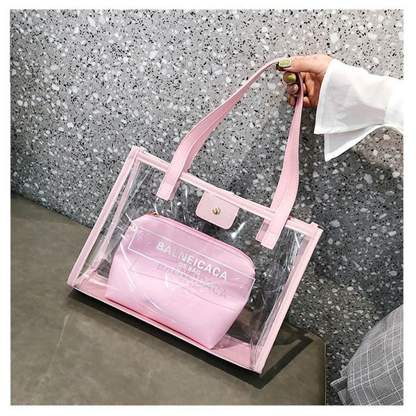 

мода письмо прозрачные пляжные сумки женские летние 2019 большие дамы емкости сумка женская роскошь сумки путешествия тотализаторов