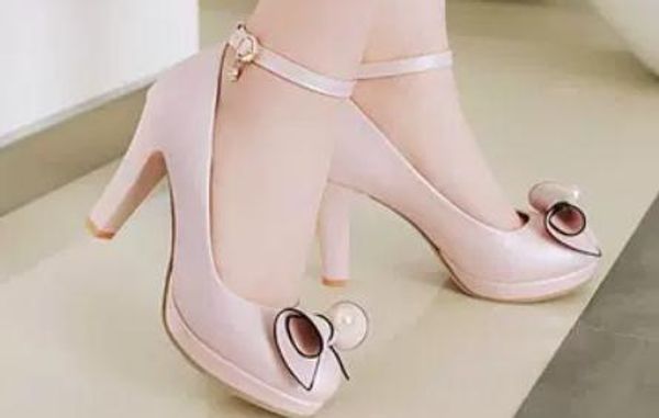 

women's shoes in spring and autumn high coarse heel round head @133, Black