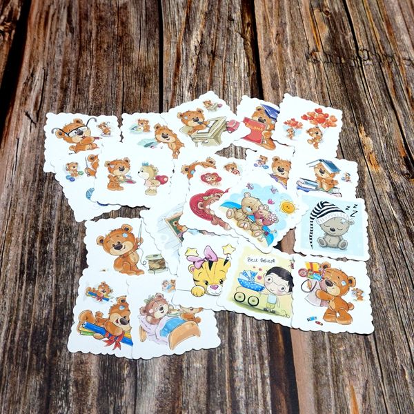 

20pcs kawaii animals waterproof stickers diy notebook lapfridge phone skateboard suitcase guitar students kids girls gift sticker toy