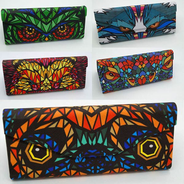 

foldable glasses case cartoon animal glasses storage box personality waterproof eye glass container sunglasses box, Silver