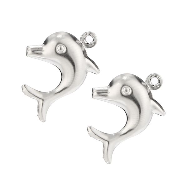 

20mm*15mm stainless steel dolphin charms pendant jewelry findings jewelry making diy bracelet necklace 20pcs/lot, Bronze;silver