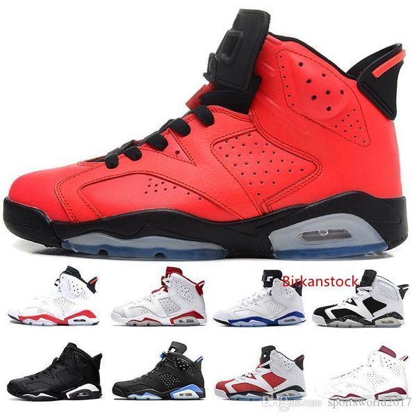 

new carmine basketball shoes classic 6s unc black blue white infrared low chrome women men sport blue red oreo alternate oreo designer shoes