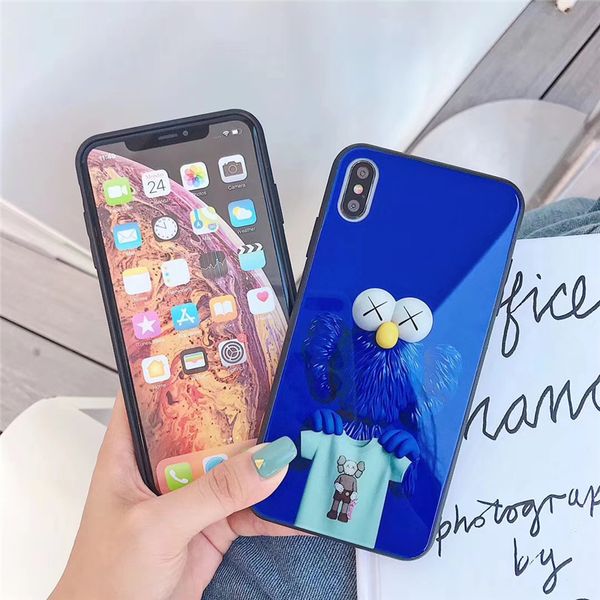 

wholesale glass phone case fashion for iphone xs max xr 7 8 plus 6 6s doll designer phone back cover for gifts