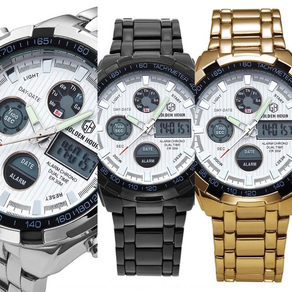 

2019 artificial blue glass double steel belt labor gift sports watch mountaineering watch