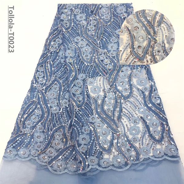 

nigerian tulle lace sequin fabric beaded african sequin lace fabric new african guipure lace fabric, Black;white