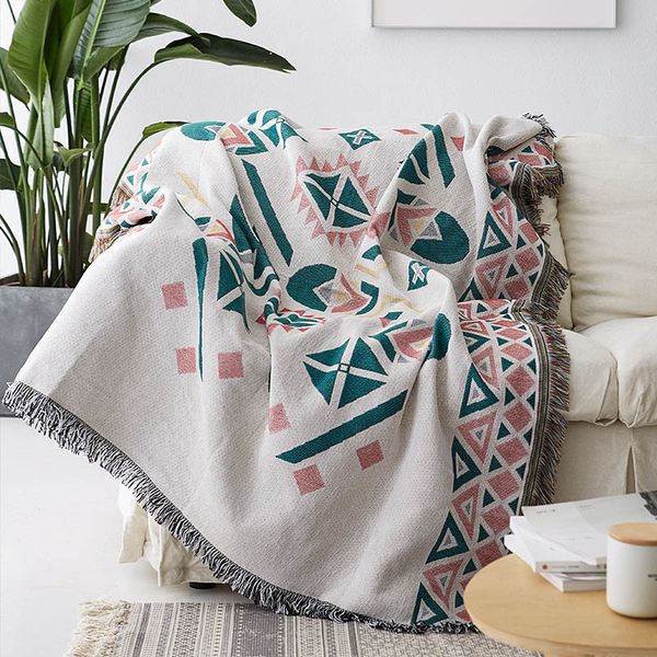 

bohemian decorative sofa blanket for living room slipcover knitted thread throw plaid piano dustproof cover tablecloth tapestry