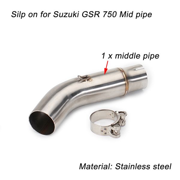 

silp on for gsr 750 gsxs 750 middle connecting pipe for 51mm exhaust muffler pipe system