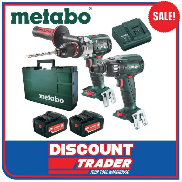 

Metabo 18V Литий-ионный безщеточный ударный ударный гайковерт Kit 5.2Ah AU68901420