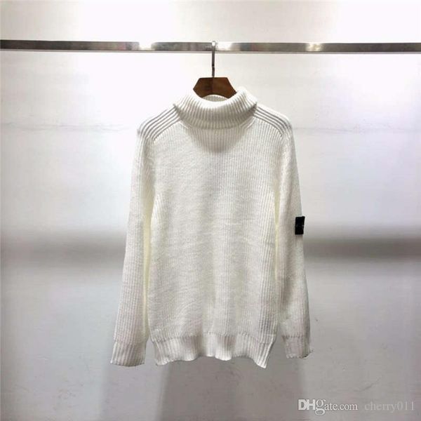 

European and american autumn and winter ba ic armband high collar compa badge long leeve knitting weater whole ale, White;black