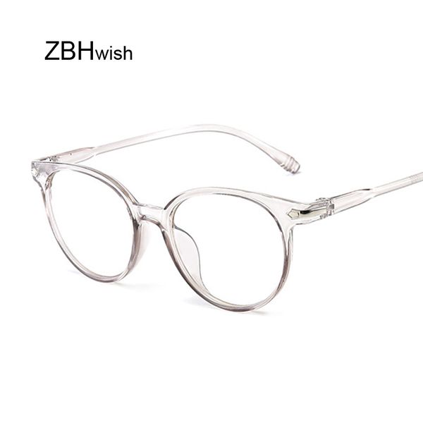 

retro round transparent anti-blue light glasses frame for women men optical spectacle computer glasses eyewear frame, Black