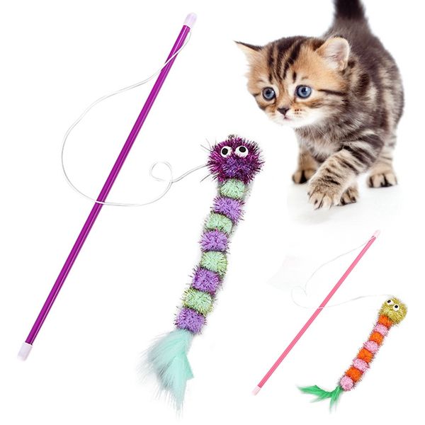 

pet cat stick toys animal teaser training wand stick toy for cats kitten funny interactive toy pet cat products