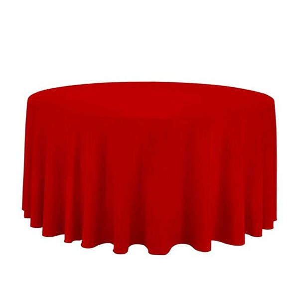 

red polyester round banquet table cloth for wedding events party l home table decoration white round tablecloth