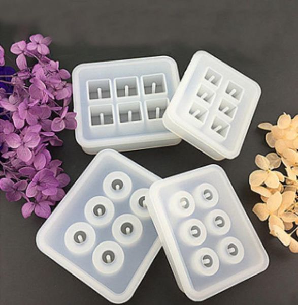 

transparent rectangle silicone beads mould square ball 6 hanging holes diy epoxy jewelry resin s for jewelry