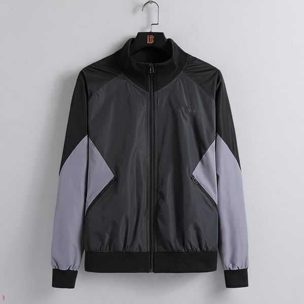 

autumn designer jackets for mens windbreaker fashion brand mens jackets long sleeve with zipper luxury men coats 2 colors s-2xl, Black;brown