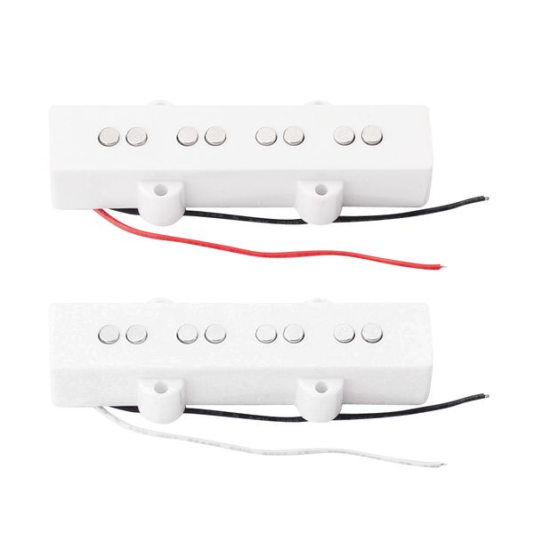 

2 pieces 4 strings electric bass pickups set white luthier supply