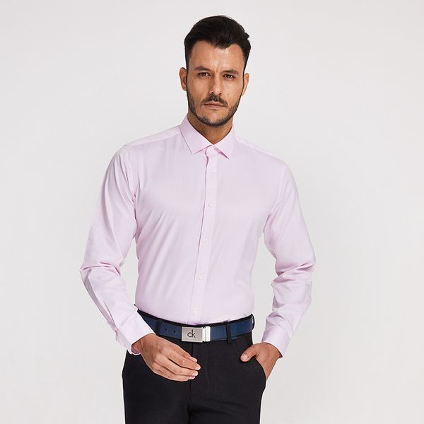 

2019 business cotton shirt male men's long sleeve shirt youth slim wrinkle-men's, White;black