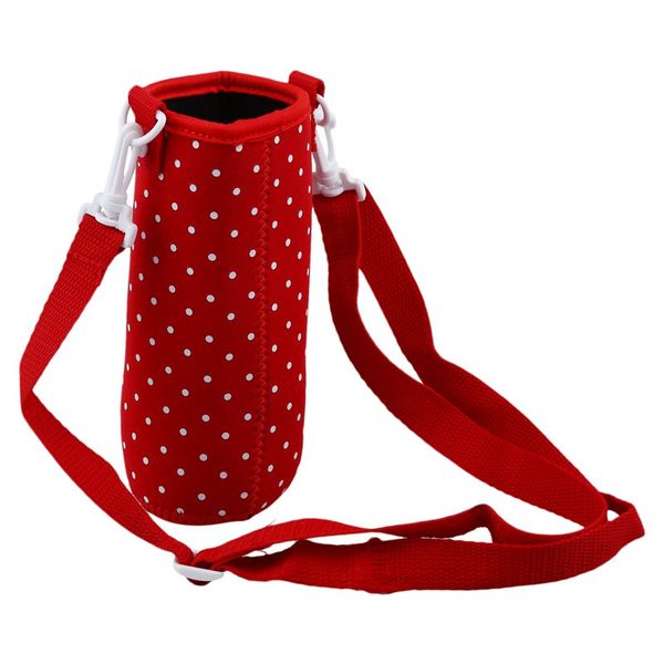 

500ml water bottle waterproof pouch shoulder strap cover