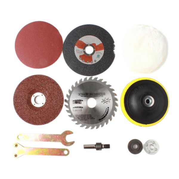

new-8 pcs/set kit metal conversion shank woodworking accessories for function tools electric drill change to angle grinder cutte