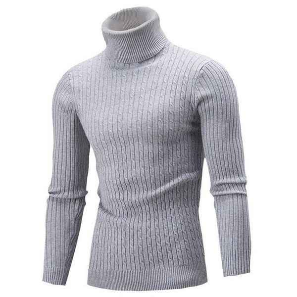 

spring warm turtleneck sweater men fashion solid knitted mens sweaters casual male double collar slim pullover, White;black