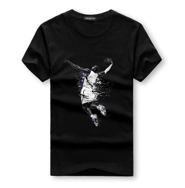 

mamba spirit mens summer designer charater print tshirt fashion crew neck solid color casual tees male clothing, White;black